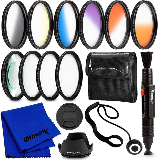 Ultimaxx 58MM Complete Lens Filter Accessory Kit for Lenses with 58MM Filter Size Designed Specifically for: Canon EOS 90D, 80D, 77D, 70D, Rebel T7