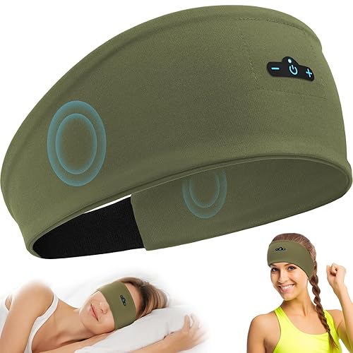 TOPIEI Sleep Headphones Bluetooth Headband for Side Sleeper, 17 Hour Playtime, Wireless Headband Headphones with HD Stereo Speakers…