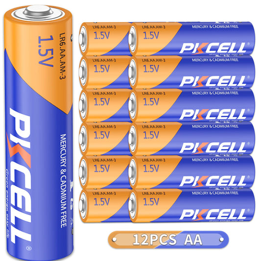 PKCELL AA LR06 Batteries,1.5V High Performance Disposable 12 Pack Double A Batteries for Keyboards Clocks Kids Musical Mat Toys Remote Controls…