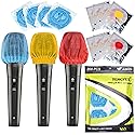 200 PCS (100 Pack) Microphone Hygiene Covers Disposable Non-woven Handheld Mic Mike Cover Windscreen Protective Cap for KTV Karaoke Recording Room