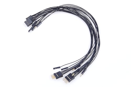 LM YN Motherboard Extension Cable Set 22AWG Silver Plating Cord Gold-Plated Plug Six Kinds POWE LED HDD LED Power SW Reset SW HD Audio Front USB