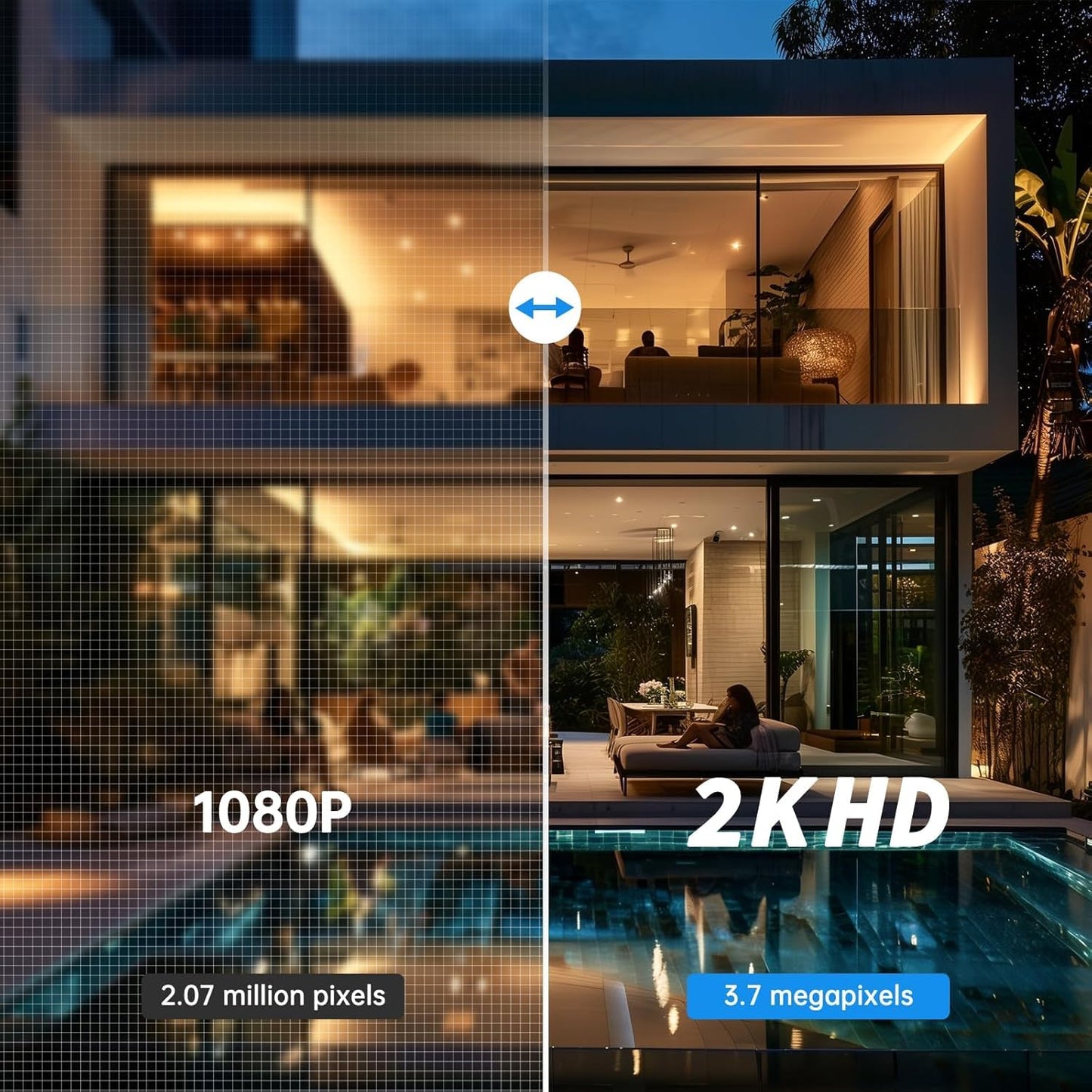 Light Bulb Security Cameras Wireless Outdoor, 5G&2.4GHz 4MP Security Camera 360° PTZ Cameras for Home Security with Color Night Vision, 2 Way Talk, AI