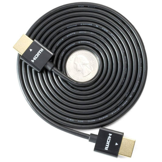 NTW High Performance Ultra Slim HDMI Cable (16.5ft) Premium High Speed Ultra Thin HDMI cable with RedMere Technology, 1080p, 4K HDR, 10.2Gbps, 36AWG