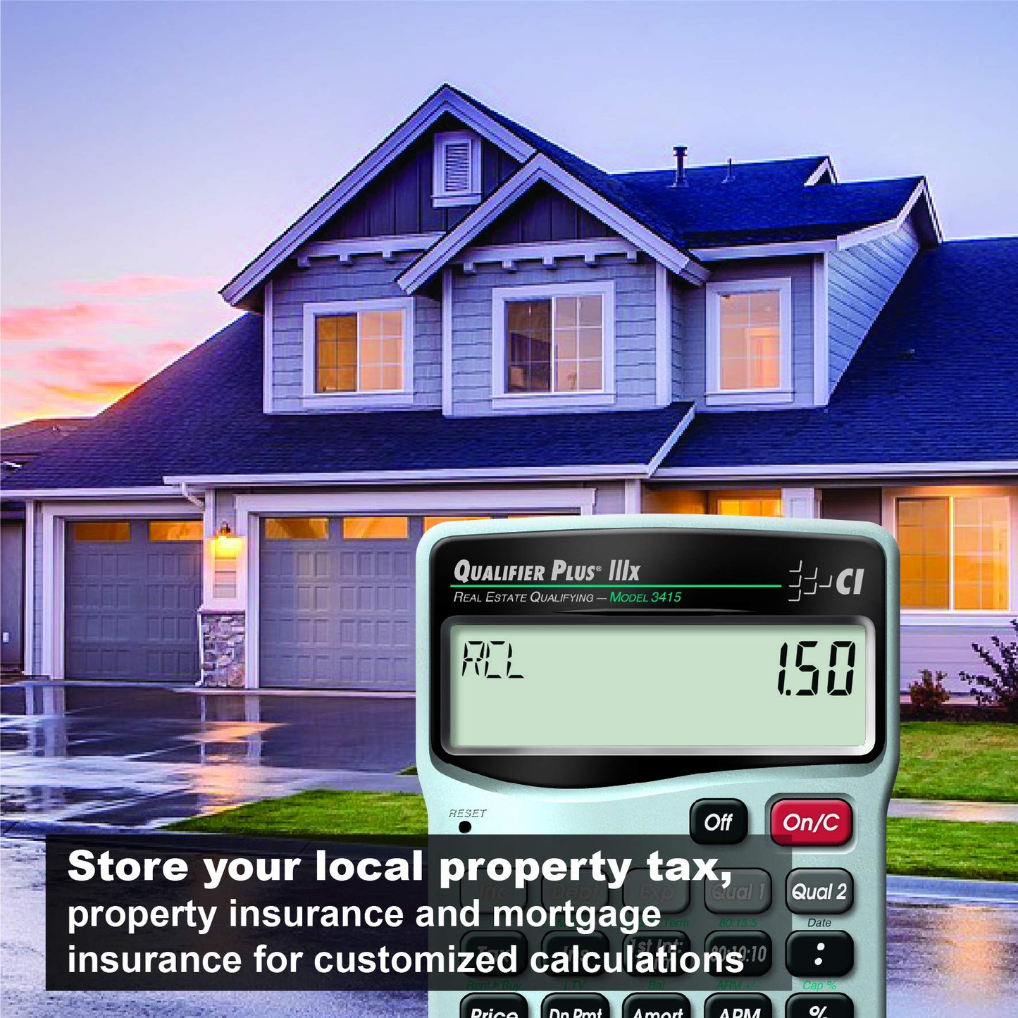 Calculated Industries 3415 Qualifier Plus IIIx Advanced Real Estate Mortgage Finance Calculator | Simple Operation | Buyer Pre-Qualifying | Solves