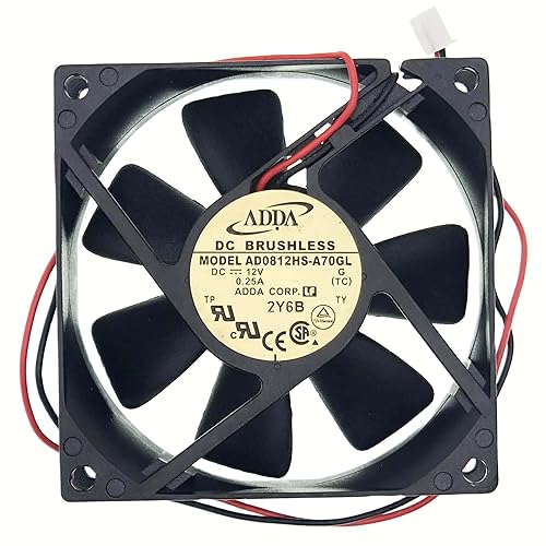 for ADDA AD0812HS-A70GL Cooling Fan, DC12V 0.25A 8025 Chassis Power Supply Fan 80x80x25mm