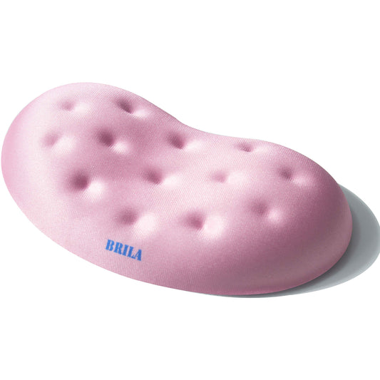 BRILA Ergonomic Memory Foam Mouse Wrist Rest Support Pad Cushion for Computer, Laptop, Office Work, PC Gaming - Massage Holes Design - Wrist Pain
