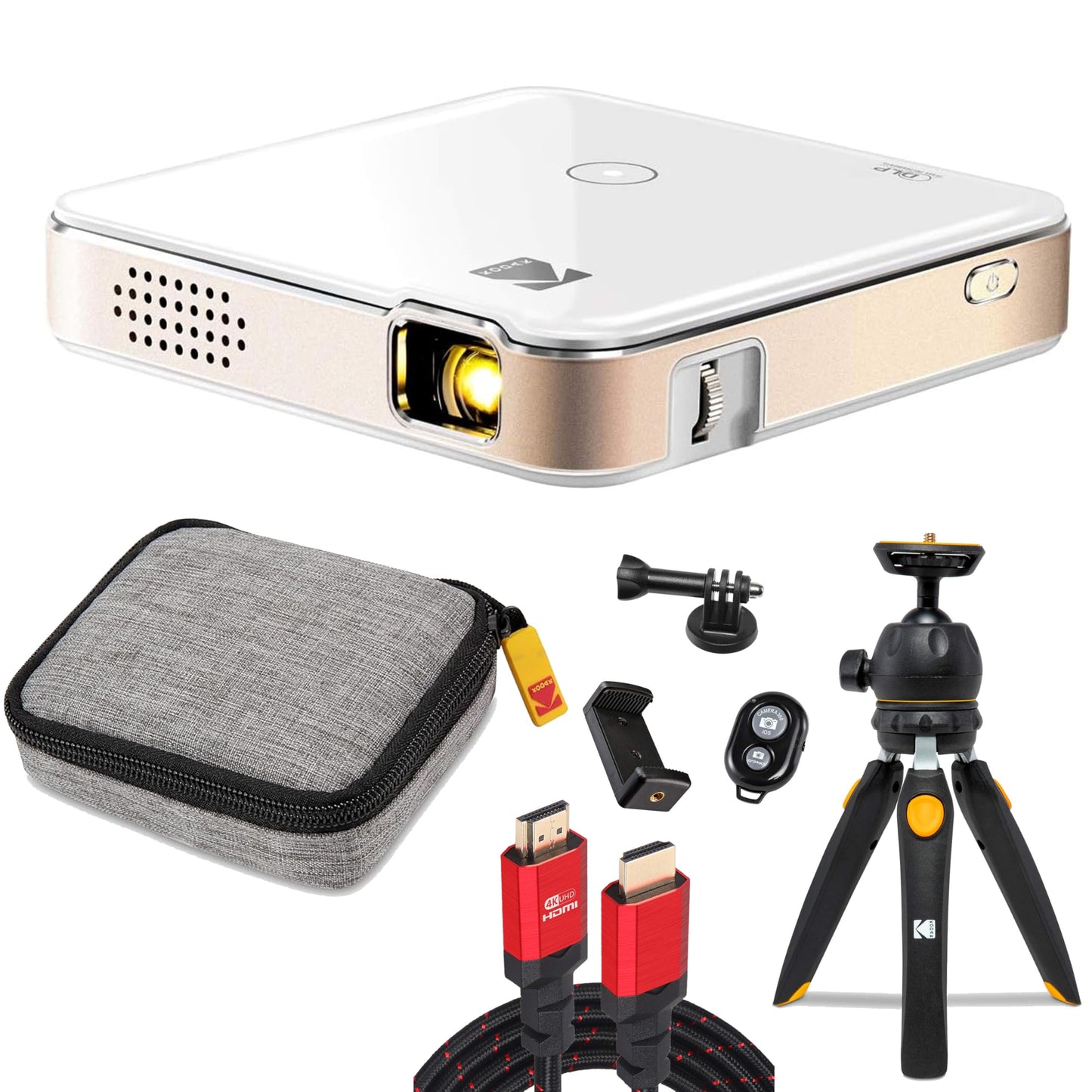 KODAK Luma 150 Ultra Mini Pocket Pico Projector - Built in Rechargeable Battery & Speaker, 1080P Support Portable Wireless LED DLP Video Projector