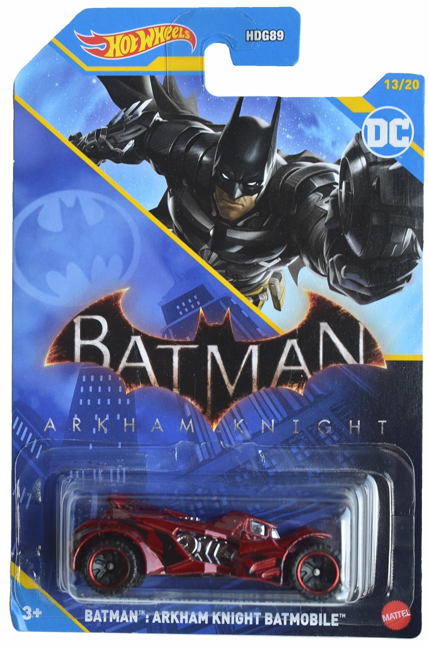 Hot Wheels Arkham Knight Batmobile, Batman 13/20 [red] 1:64 Scale die cast