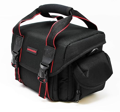 Commander Optics Medium/Large Camera Carrying Case for Nikon, Sony, Pentax, Olympus Panasonic, Samsung, and Canon Rebel DSLR 11 x 7 x 7 Inches Black