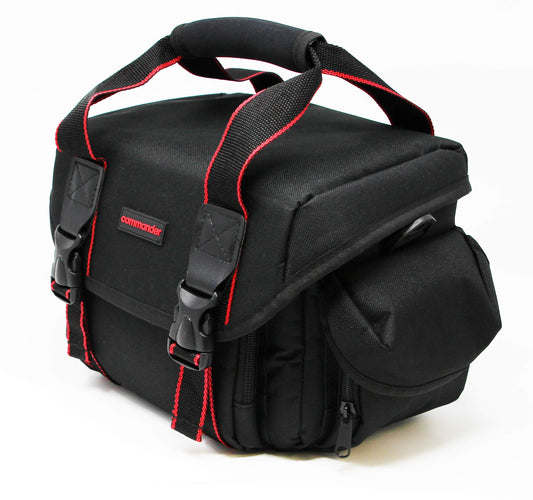 Commander Optics Medium/Large Camera Carrying Case for Nikon, Sony, Pentax, Olympus Panasonic, Samsung, and Canon Rebel DSLR 11 x 7 x 7 Inches Black