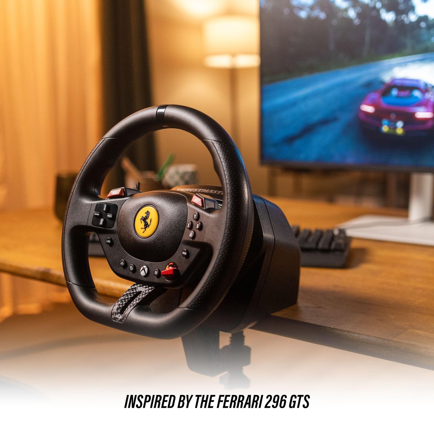 Thrustmaster T98 Racing Wheel and Pedal Set for Xbox Series X|S and PC - Officially Licensed by Ferrari, Gaming Steering Wheel, Driving Wheel Set