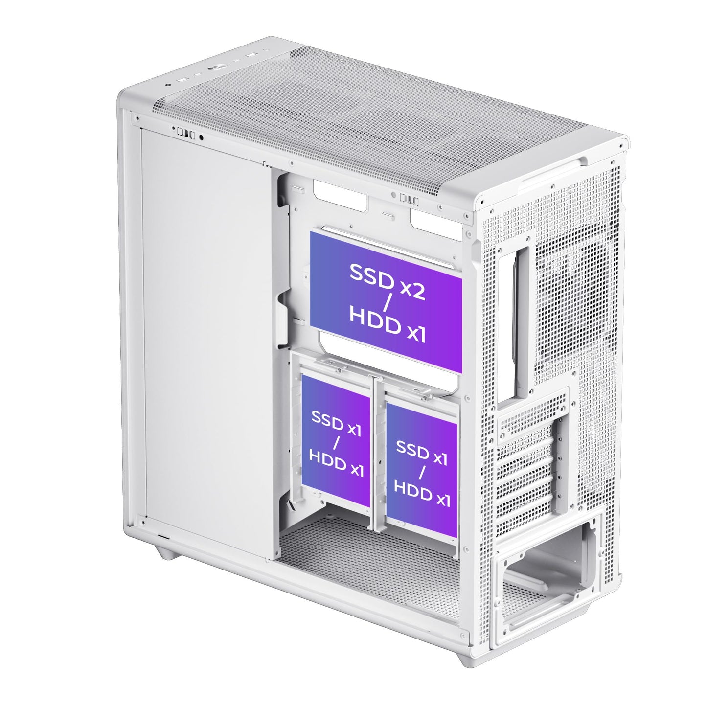 Rosewill Helium Air Black Mid Tower Computer Gaming Case, Mesh Panel, E-ATX, Tool-Less, High-Airflow (Helium Air RGB White)