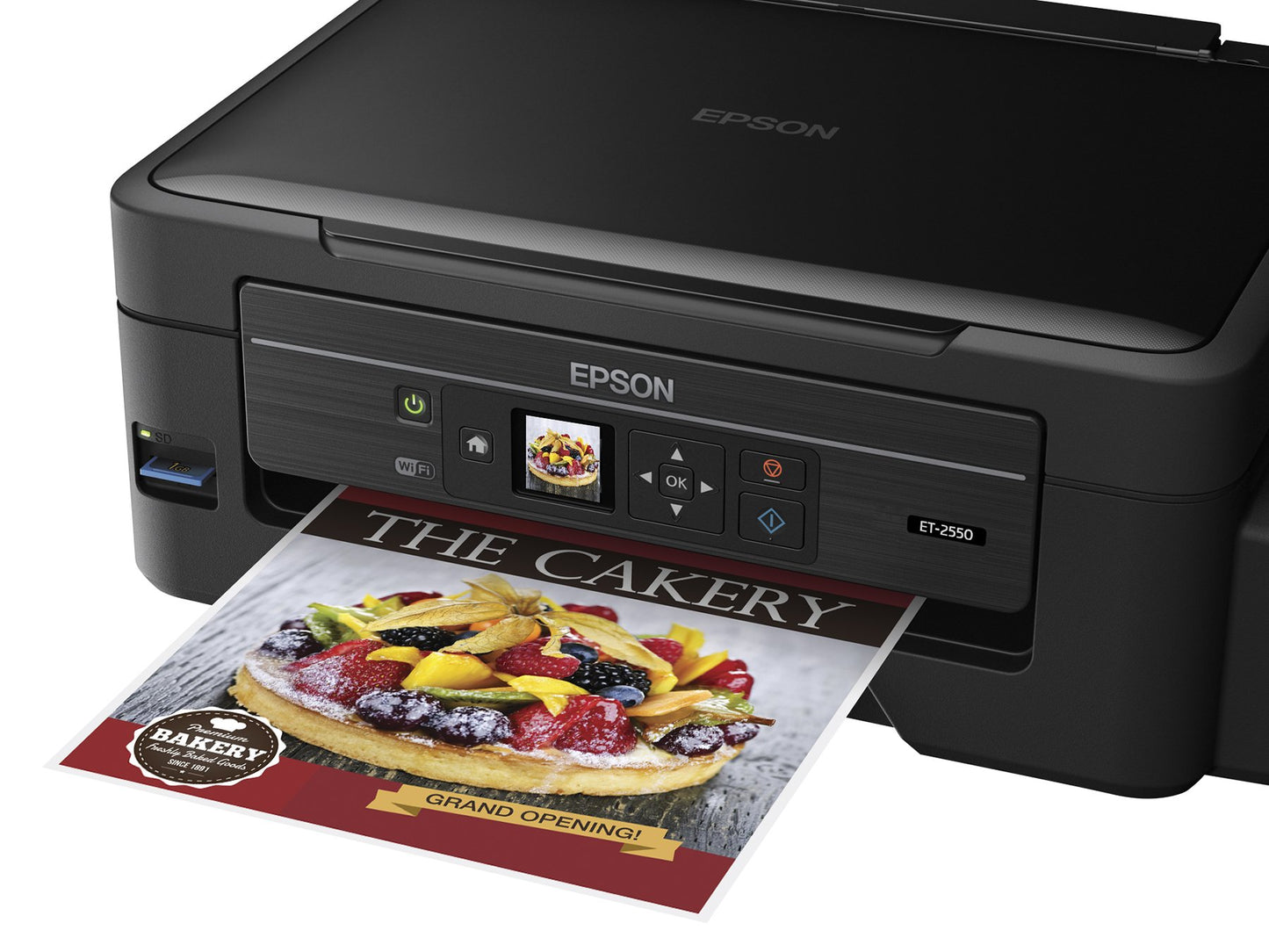 Epson Expression ET-2550 EcoTank Wireless Color All-in-One Supertank Printer with Wi-Fi, Wi-Fi Direct, Tablet and Smartphone Printing, Easily