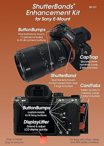 ShutterBands Enhancement Kit - 5 Accessories Compatible with Sony E-Mount Cameras