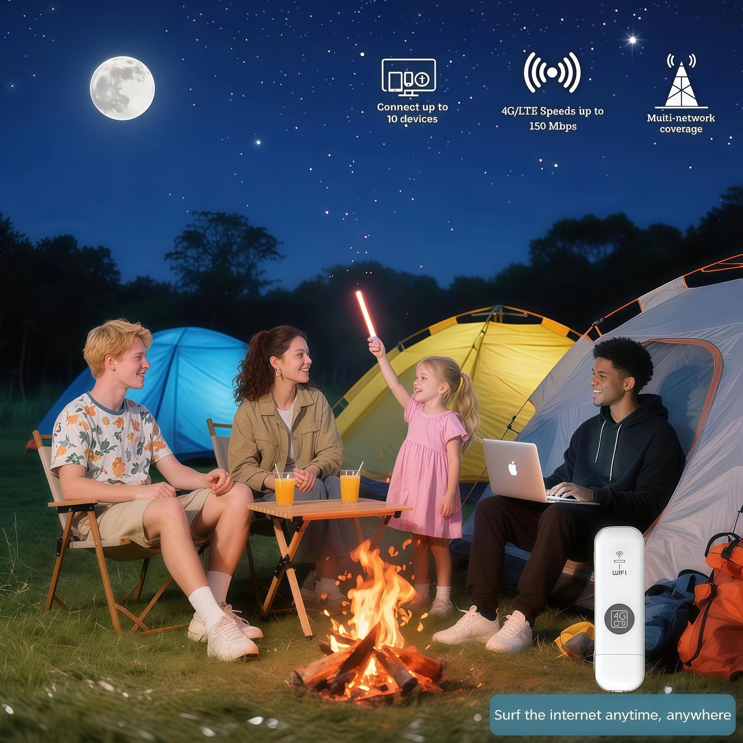 Global Edition 4G LTE Portable WiFi Hotspot for Travel with SIM Card Slot Hotspot Device Support FDD:B1/2/3/4/5/7/8/20/28/66 in North America, South