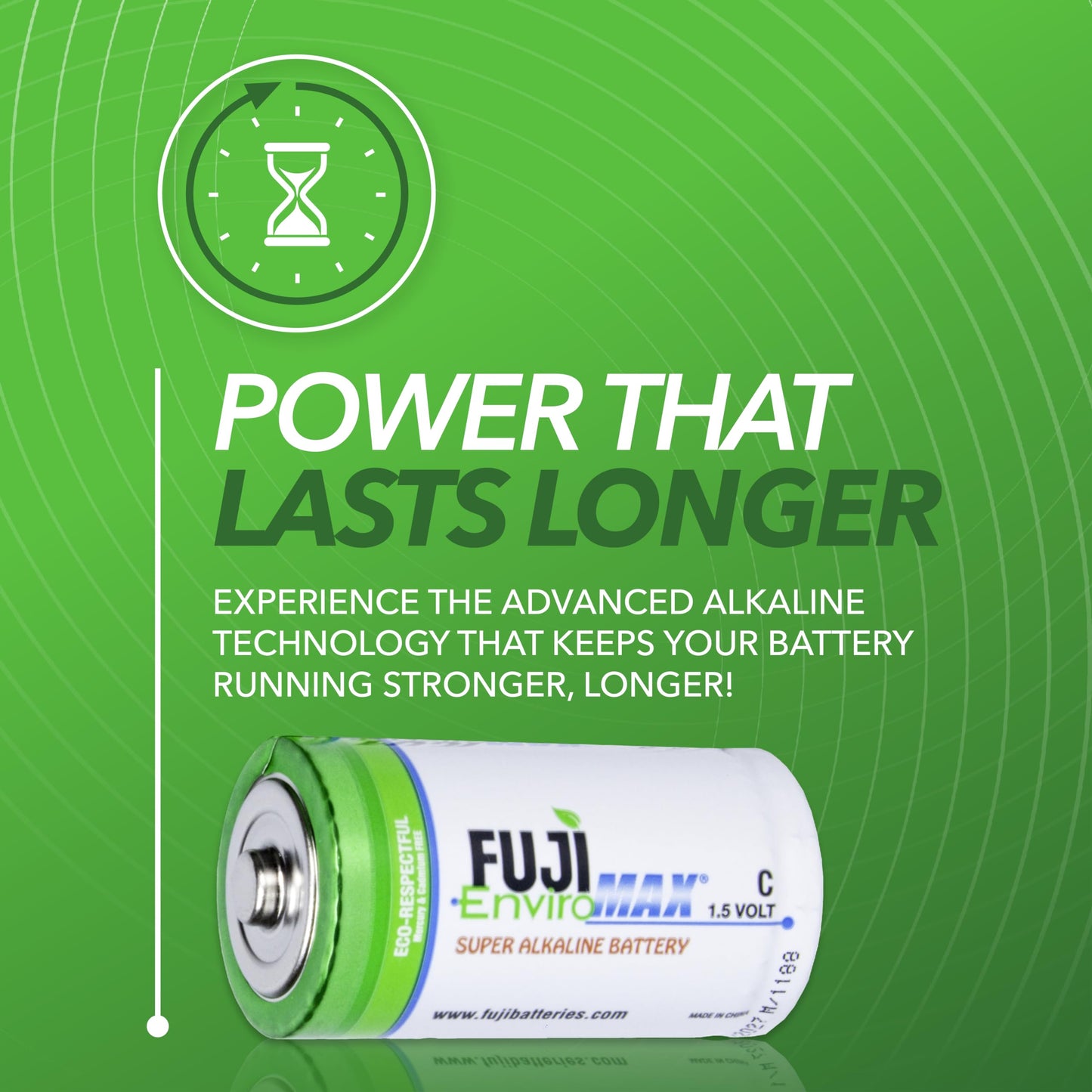 Fuji Enviromax 4200BP2 EnviroMax C Super Alkaline Batteries, 2 pk, White, 2 CT