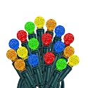Novelty Lights 25FT 50 LED G12 Christmas String Lights, Tree Lights Indoor Outdoor Commercial Grade LED Mini Light Set with 40,000 Hours Rating