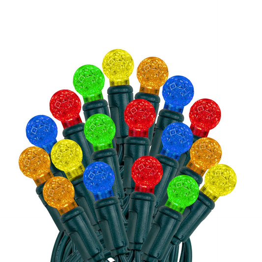 Novelty Lights 25FT 50 LED G12 Christmas String Lights, Tree Lights Indoor Outdoor Commercial Grade LED Mini Light Set with 40,000 Hours Rating