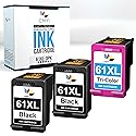 CMYi 61XL Replacement Combo Pack Ink Cartridges for HP DeskJet 1510, 1511, 1512, 1513, 1514, 2000, 2050, OfficeJet 2620, 2621, 2622, 4630, 4631, 4632