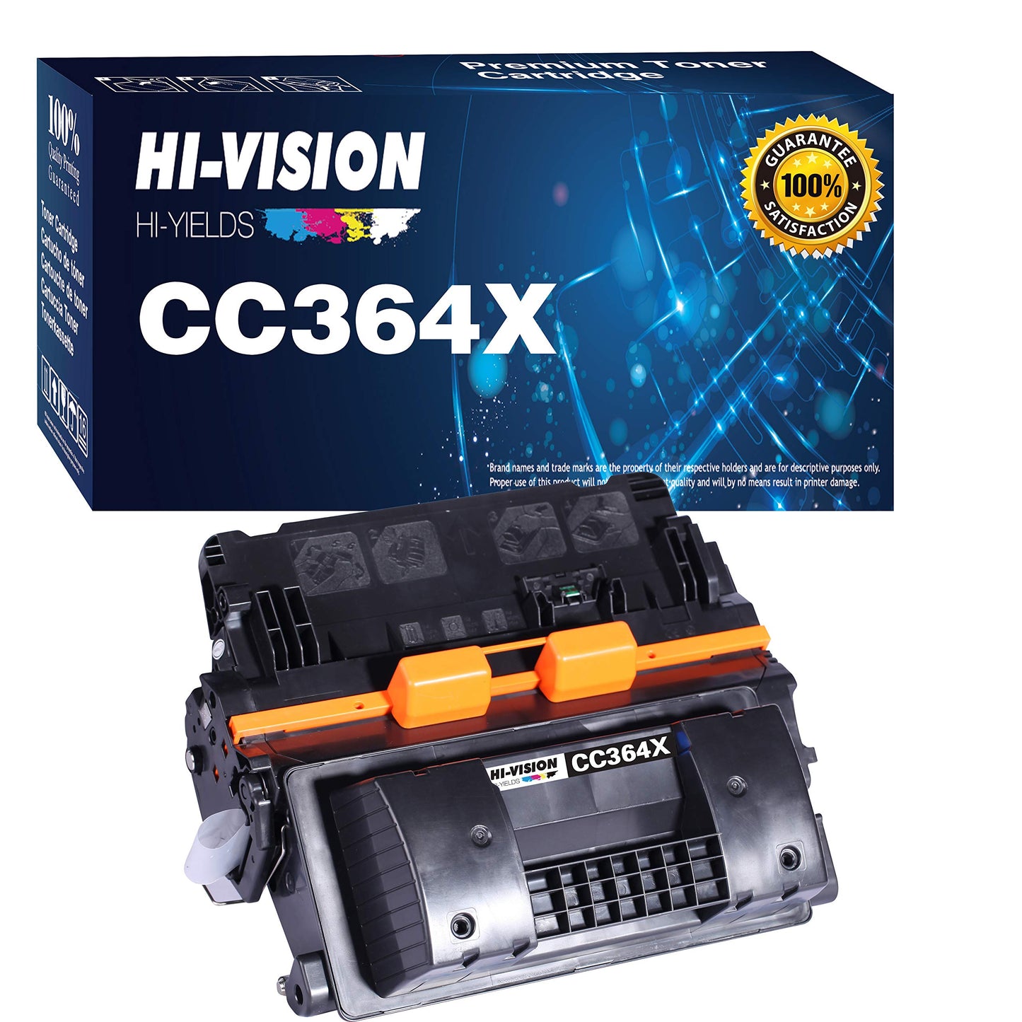 HI-VISION HI-YIELDS Compatible 64X CC364X Toner Cartridge 364X for P4015n P4015tn P4015x P4515n P4515tn P4515x P4515fn Printer, (1-Pack, Black)