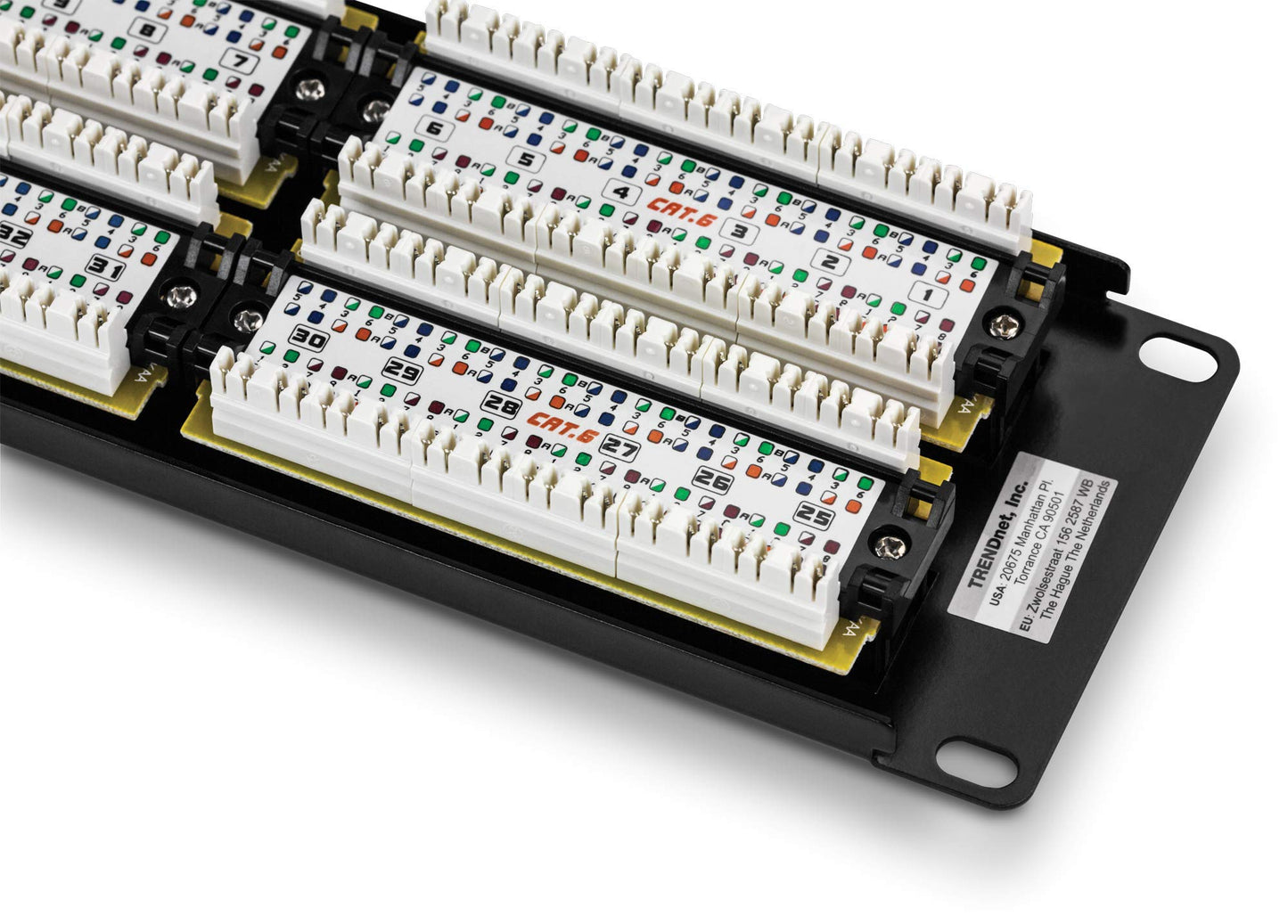 TRENDnet 48-Port Cat6 Unshielded Patch Panel, Wallmount or Rackmount, Compatible with Cat3,4,5,5e,6 Cabling, for Ethernet, Fast Ethernet, Gigabit