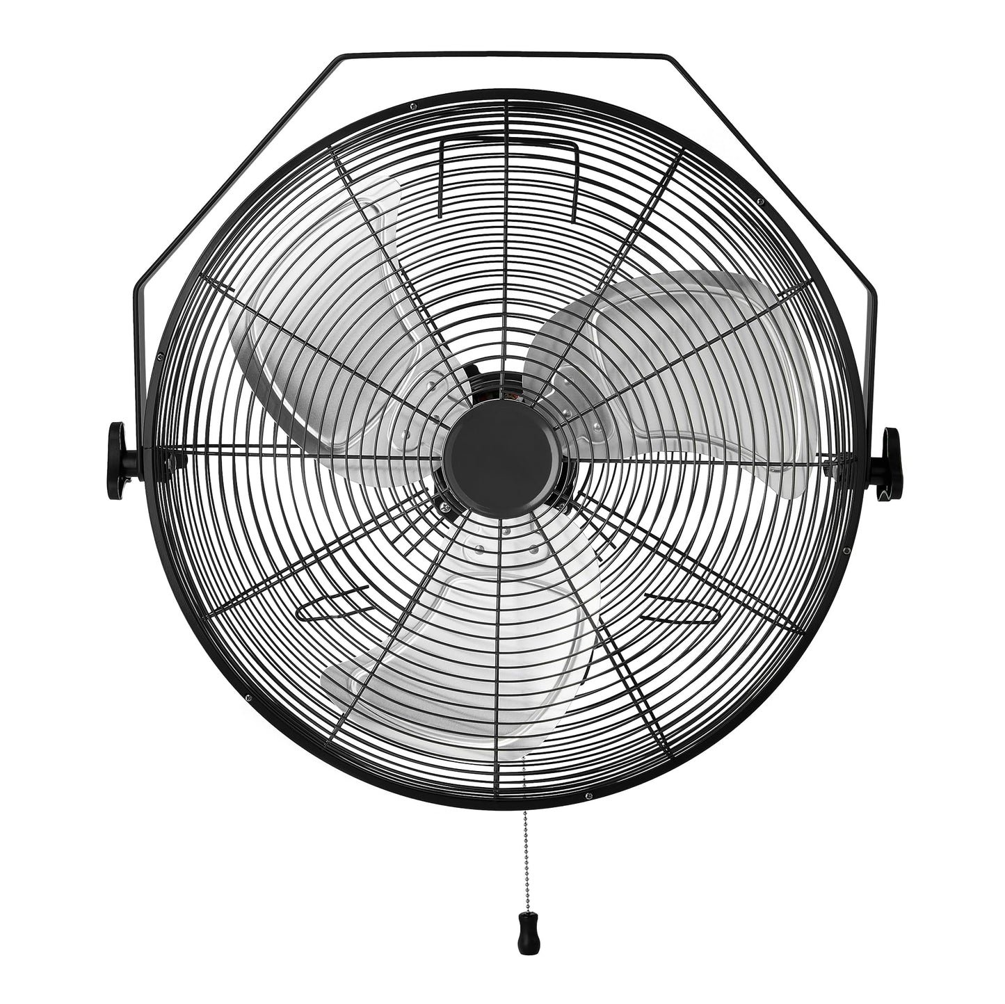 Amazon Basics 18" Indoor Wall-Mounted Industrial Fan with Three Speeds, High CFM, Heavy-Duty Metal Blades, Tilt Head, for Commercial Use, Warehouse