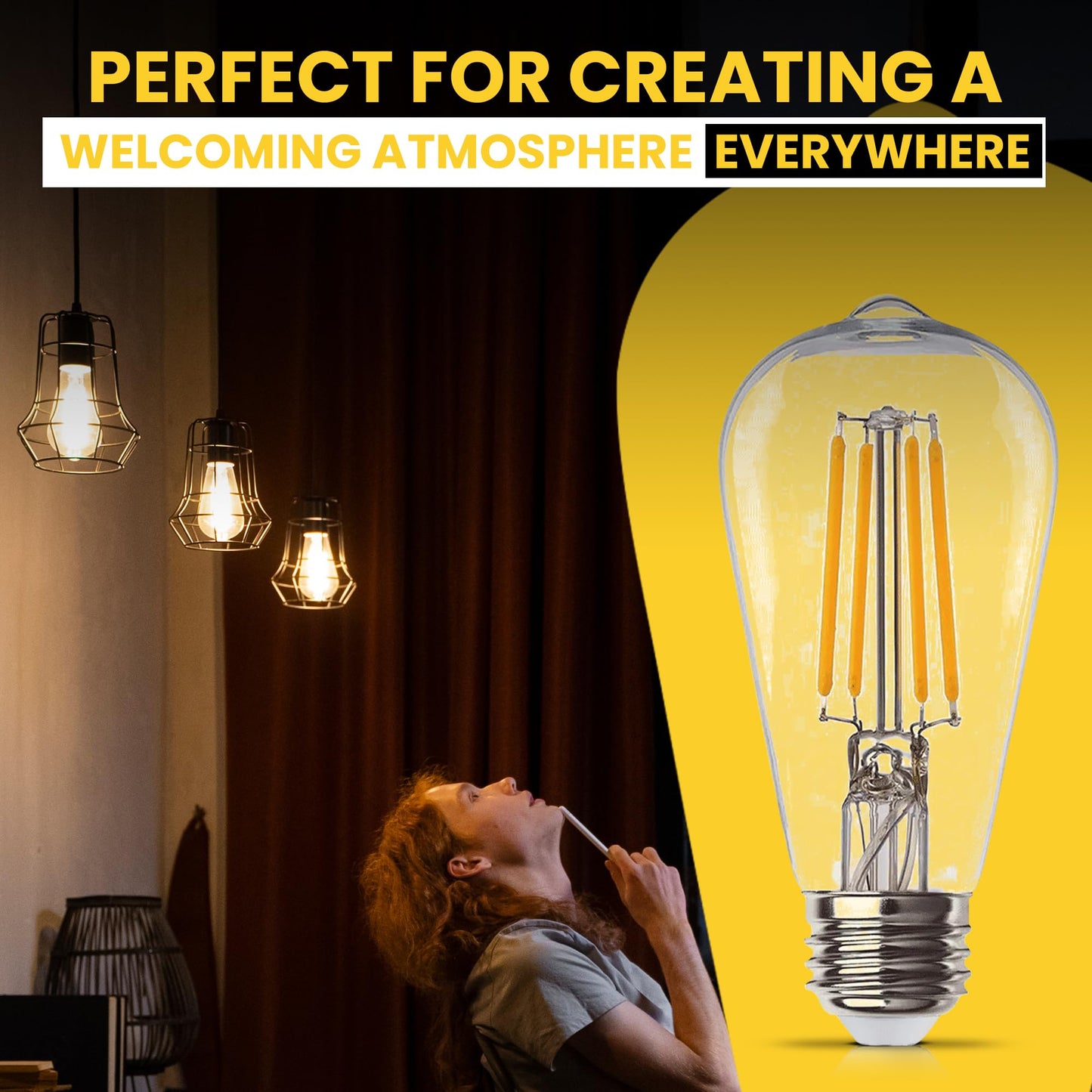 HALCO ProLED Filament LED Performance ST19 Bulb Clear Medium (E26) Base 9W 60 Equivalent Watts Dimmable 800 Lumens 15000 Hours CRI 90 (2700K Soft