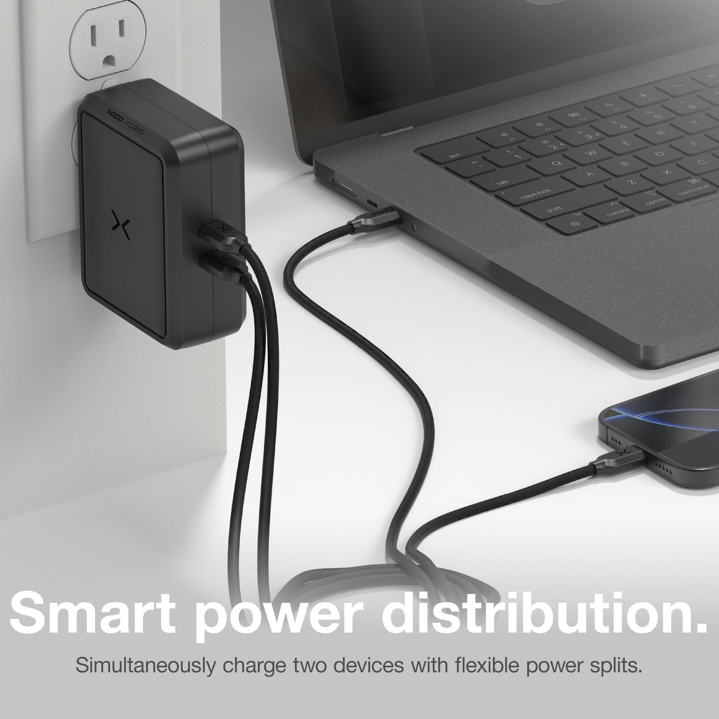 NOCO XGrid X140: 140W USB-C Charger - Dual Port GaN Power Adapter with PD 3.1, QC 5.0, and PPS - Fast Charging with Smart Power Distribution