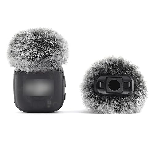 LEFXMOPHY Windscreen for DJI Mic 3 Wireless Microphone 2025, Grey Furry Wind Muff Pop Filter (Not for Dji Mic 1, 2 and Mini), 2-Pack