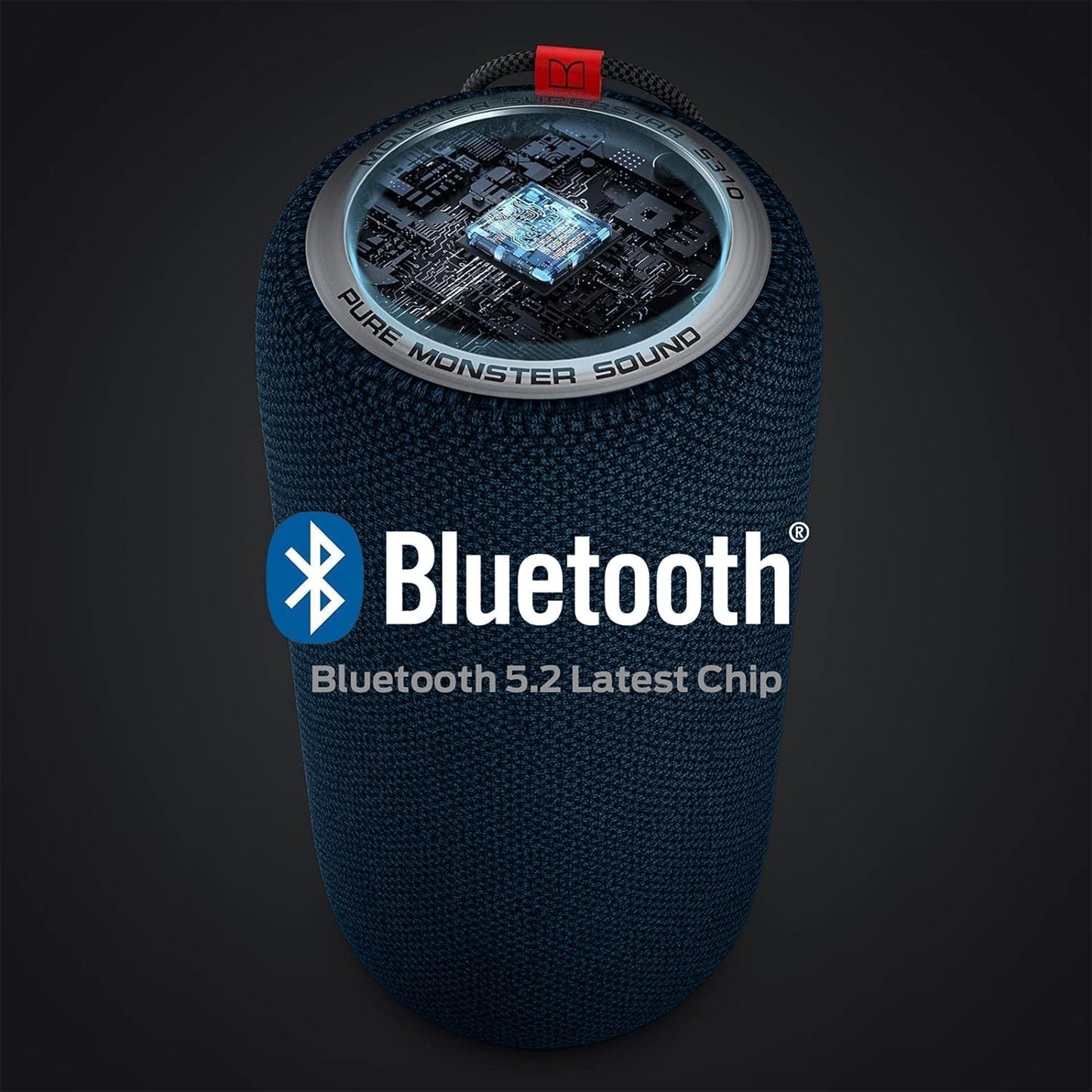 Monster S310 Bluetooth Speaker, Portable Bluetooth Speaker, 30W True Wireless Stereo Pairing Deliver Dynamic Sound, Waterproof Speaker, Bluetooth 5.2