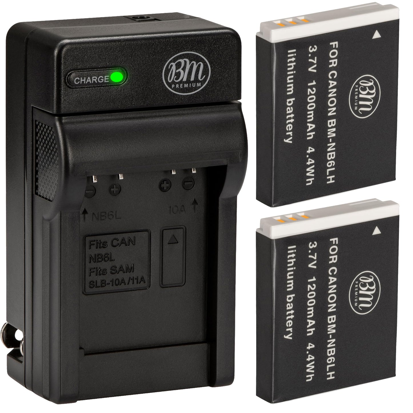 BM 2 NB-6LH Batteries and Charger for Canon PowerShot S120, SX170 is, SX260 HS, SX280 HS, SX500 is, SX510, SX520, SX530, SX540 HS, SX600 HS, SX610 HS