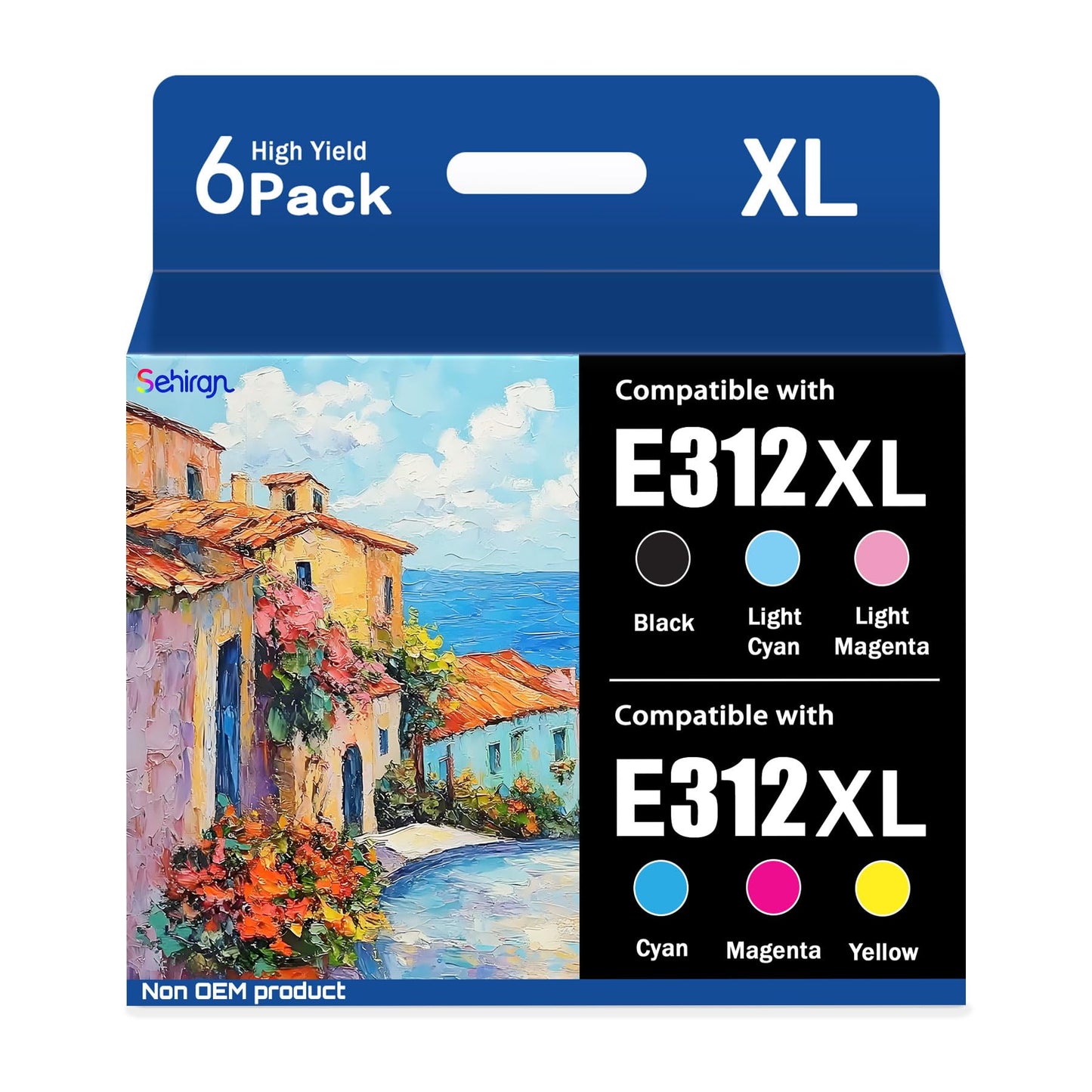312XL Ink Cartridge High Yield Replacement for 312XL Ink Cartridge with Expression Photo XP-8500 XP-8600 XP-8700 Printer ( 6-Pack, 1 Black,1 Cyan,1