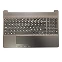 Replacement for HP 15T-DW 15-DW 15s-du 15-DW0037WM 15-DW0038WM Laptop Upper Case Palmrest Keyboard Touchpad Assembly Part L52021-001 AP2H8000500 Top