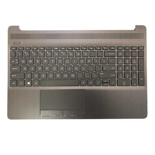 Replacement for HP 15T-DW 15-DW 15s-du 15-DW0037WM 15-DW0038WM Laptop Upper Case Palmrest Keyboard Touchpad Assembly Part L52021-001 AP2H8000500 Top