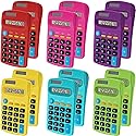 12 Pieces Pocket Calculator,Pocket Size Mini Calculators,8 Digit Display Basic Calculator,Solar Battery Dual Power Desktop Calculators for Students