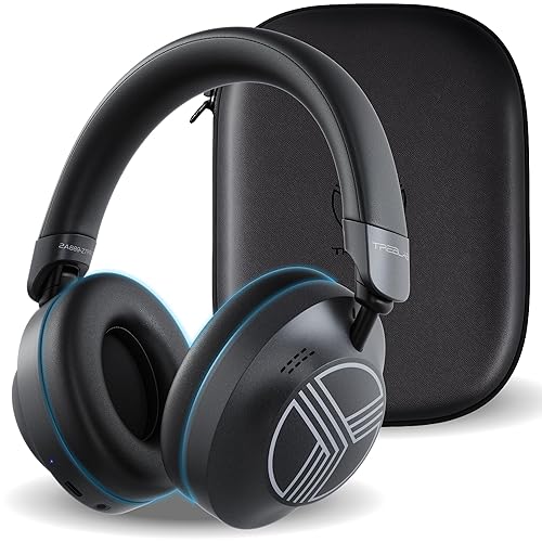TREBLAB Z7-Pro Wireless Headphones Noise Cancelling, Hybrid Active ANC Over-Ear Bluetooth 5.3 Headphones, 100% ANC, 30-38H Playtime, 65ms Gaming…