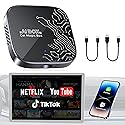 4-in-1 Wireless CarPlay Adapter for Streaming Netflix/YouTube/TikTok/TF Card, 2026 Magic Video AI Box & Android Auto Dongle [Dual Band WiFi, Autolink