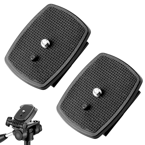 Voganacee 2-Pack Universal 43x43mm Quick Release Plate Set for Velbon Tripods, Compatible with CX-444, CX-888, CX-460, DF-50 - Durable, Easy-to-Use