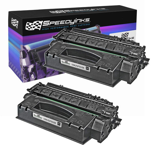 SPEEDYINKS Remanufactured Toner Cartridge Replacement for HP 53X Q7553X High-Yield (Black, 2-Pack) for use in HP Printer LaserJet P2015, P2015d