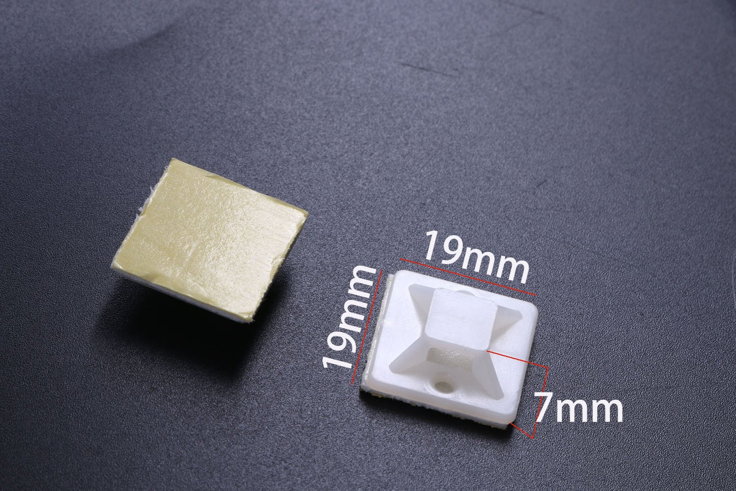 Mini Skater White Nylon Plastic Square Type Self-Adhesive+Screws Hole Mounting Wire Bundle Fixer Holders Organizer,5mm Cable Tie Wire Rope Tube