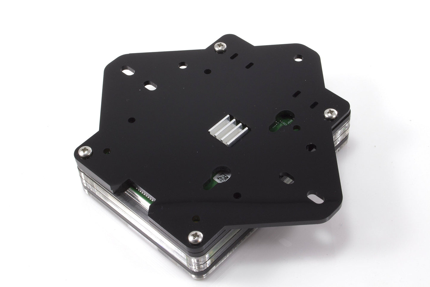 C4Labs Zebra VESA Mounting Plate - Acrylic - for Raspberry Pi 4 B, 3B+, 3, Pi 2, and Pi B+ Arduino: Black