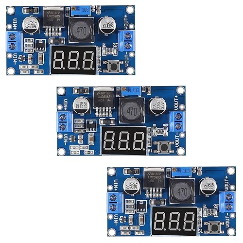 Diitao 3pcs LM2596 LM2596S Buck Converter DC-DC 4-40V to 1.25-37V 2A Reduced Voltage Regulator Power Modules Adjustable Board Step Down Module…
