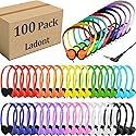 Ladont 100 Pack Classroom Headphones Bulk for Students Kids Schools, Wholesale Wired Multi Color 3.5mm On Ear Class Set Headphones for Library…