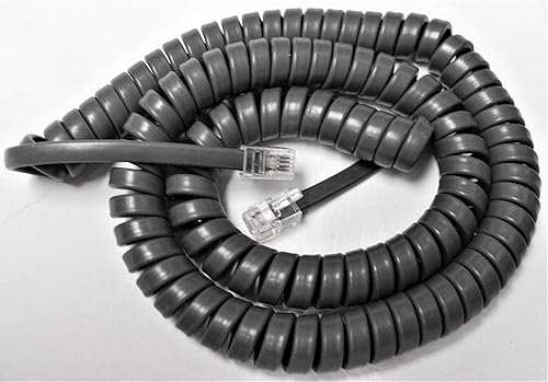 DIY-BizPhones 5-Pack Gray 12' Ft Handset Cords Compatible with Iwatsu Phone Adix Omega IX 12KTD 12KTS 24KTD 24KTS 2 ZT 8KTD 8KTS 8KTX 12KTX 24KTX MKT