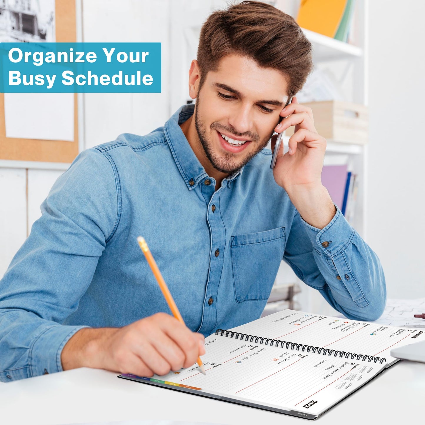 Dunwell Planner 2026-2027 8.5x11, July 2026 to June 2027, Weekly and Monthly Academic Year Planner Calendar, Flexible Cover, Wirebound, Laminated Tabs