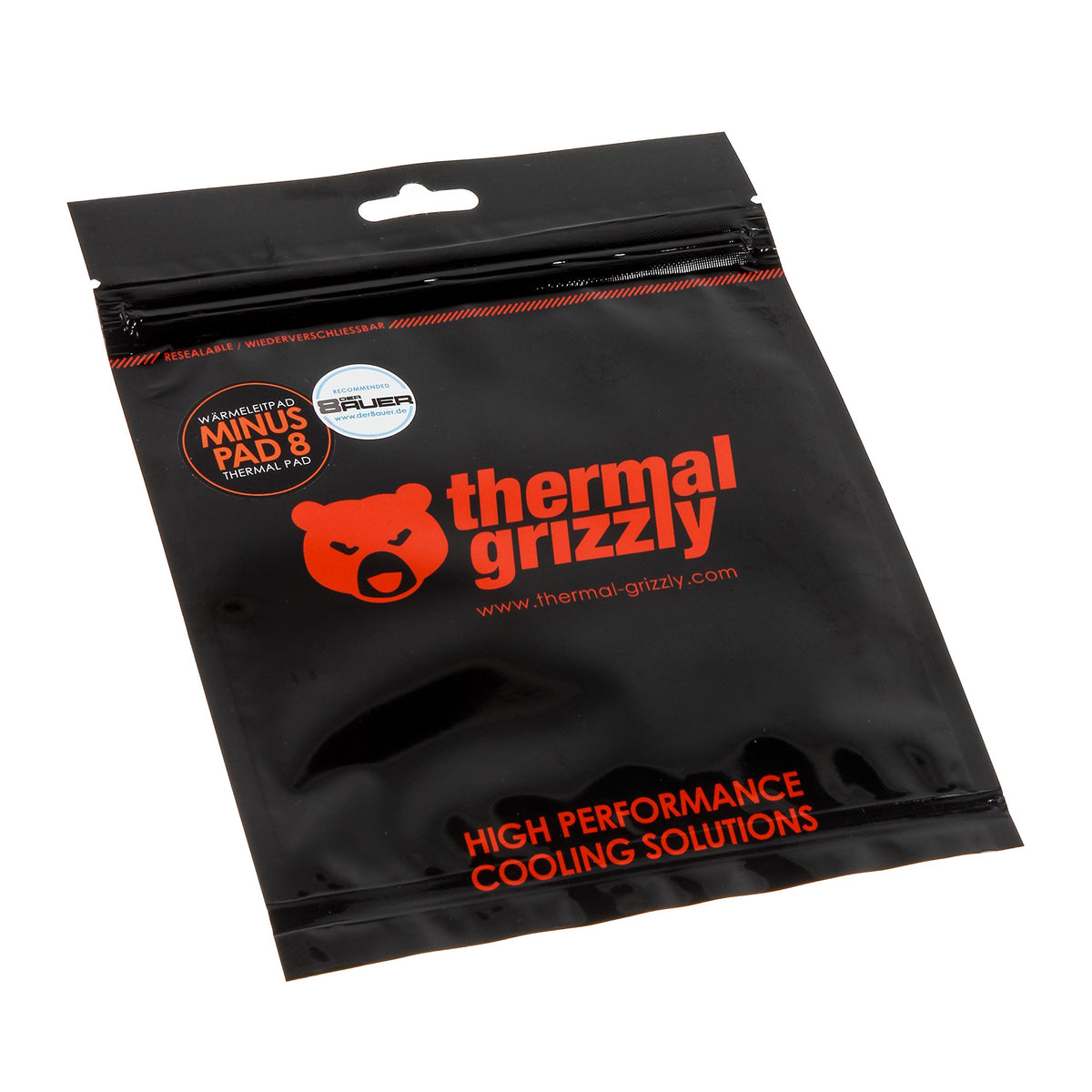Thermal Grizzly Minus Pad 8-100x100x1.5mm Thermal Interface Pad, Electrically Non-Conductive, High Thermal Conductivity & Compressibility for SSDs