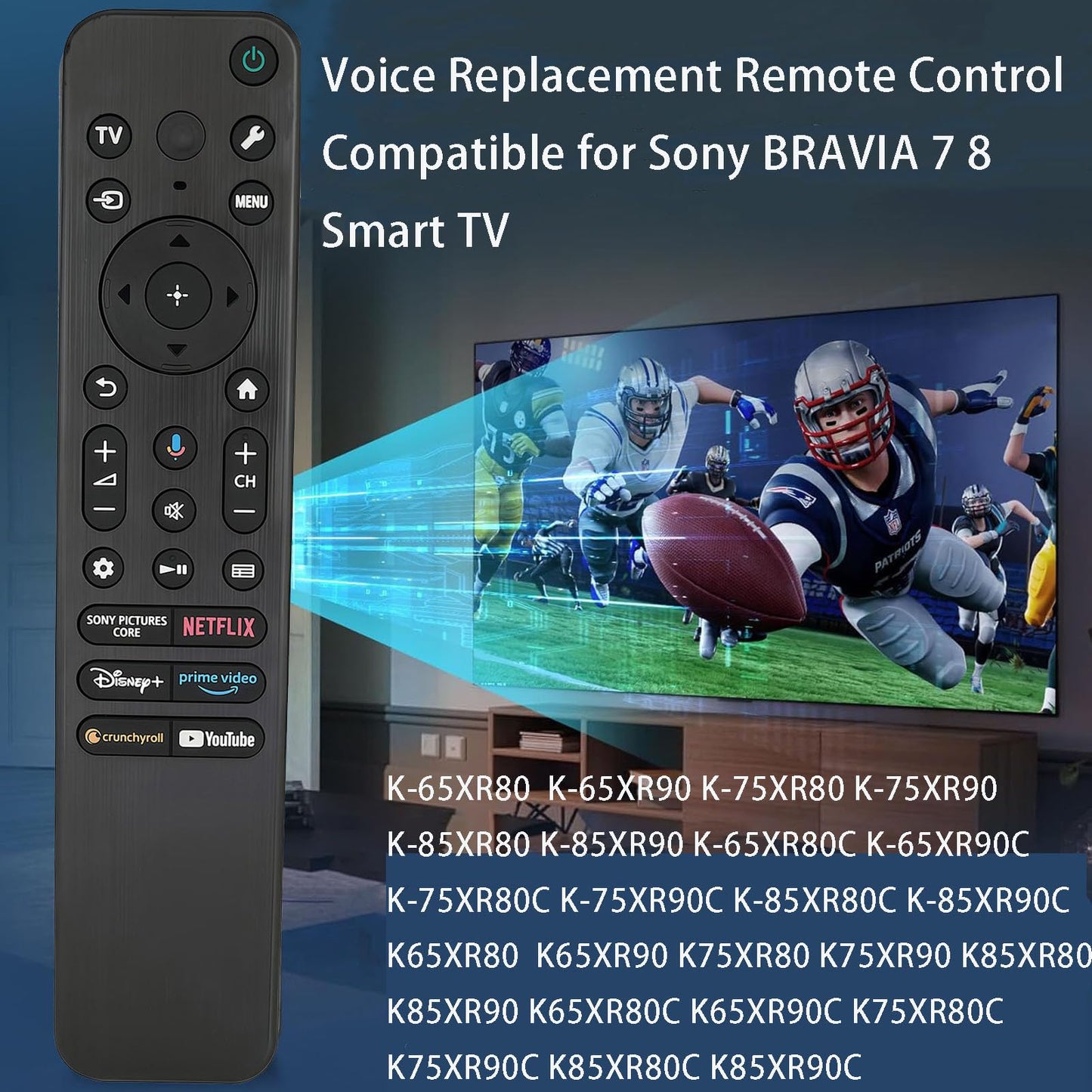 Voice RMF-TX920U Replacement Remote Control for Sony BRAVIA 7 8 Smart TV K-55XR70 K-65XR70 K-75XR70 K-85XR70 K-55XR80 K-77XR80 K-65XR80 K-55XR70
