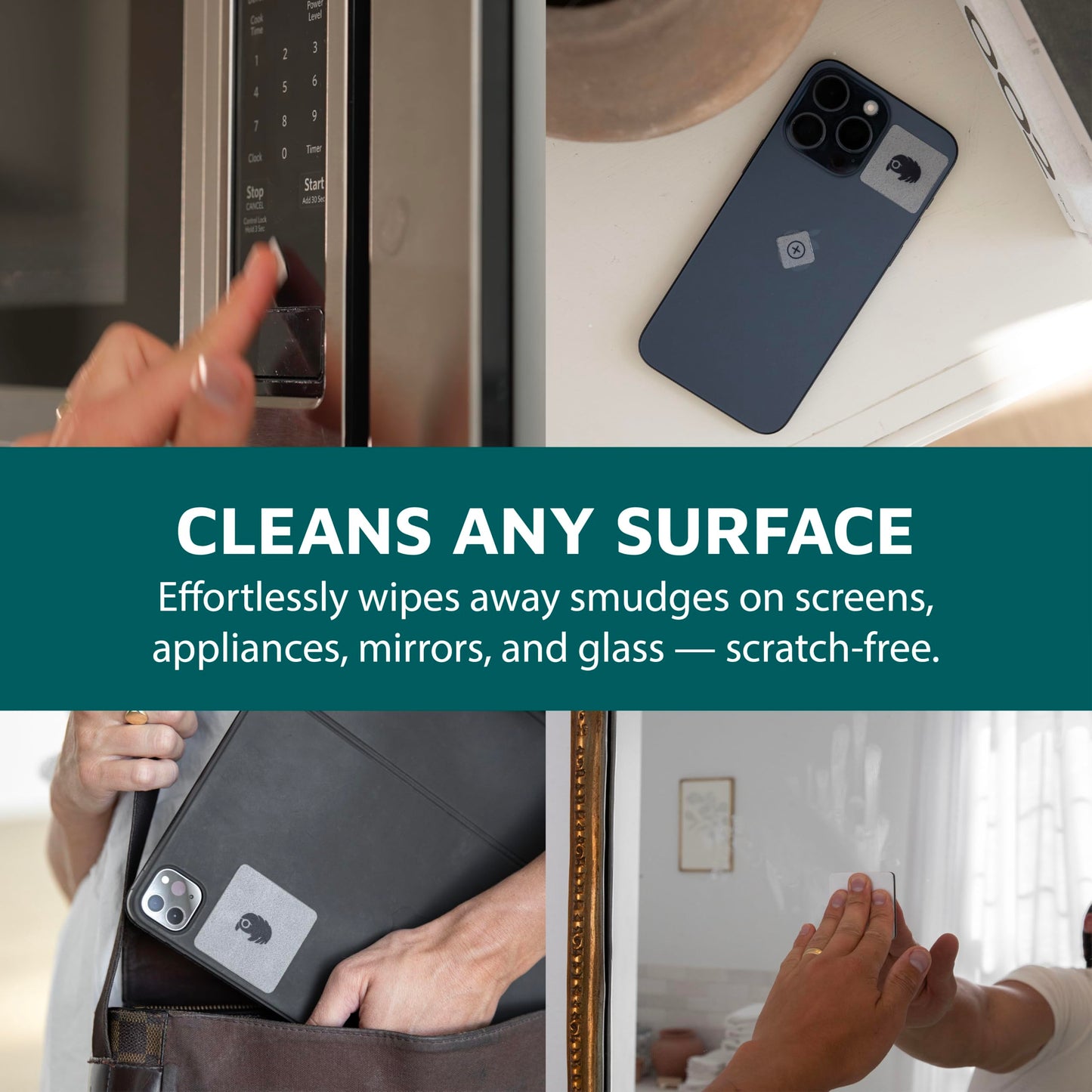 KUVRD Waterbear - Universal Screen Cleaners - Teeny Tiny Cleaning Tools for Your Lenses & Screens, Phat Pack