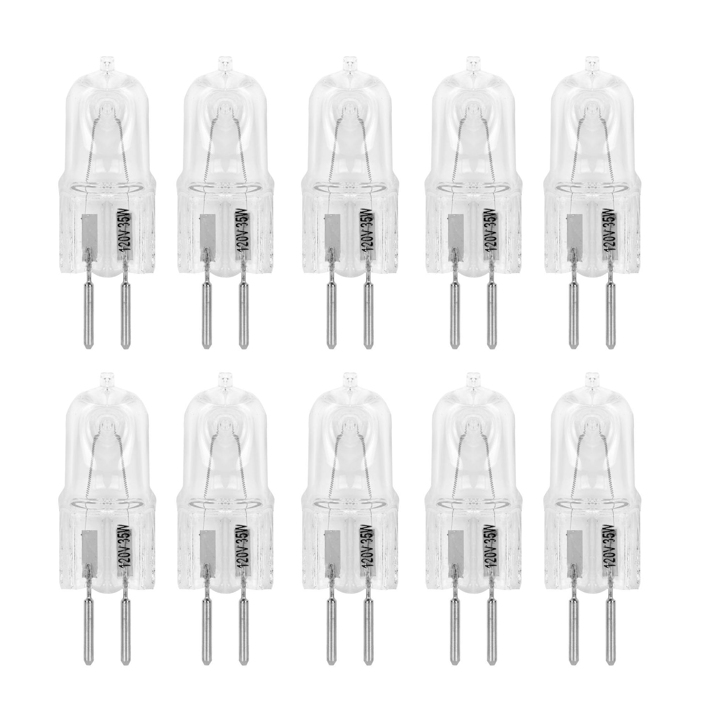 10 Pack Clear Dimmable T4 Q35/GY6.35/CL/120V GY6.35 JCD 35 Watt 35W 120 Volt Halogen Light Bulb Electric Wax Melter Plug Oil Warmer Aroma Tart