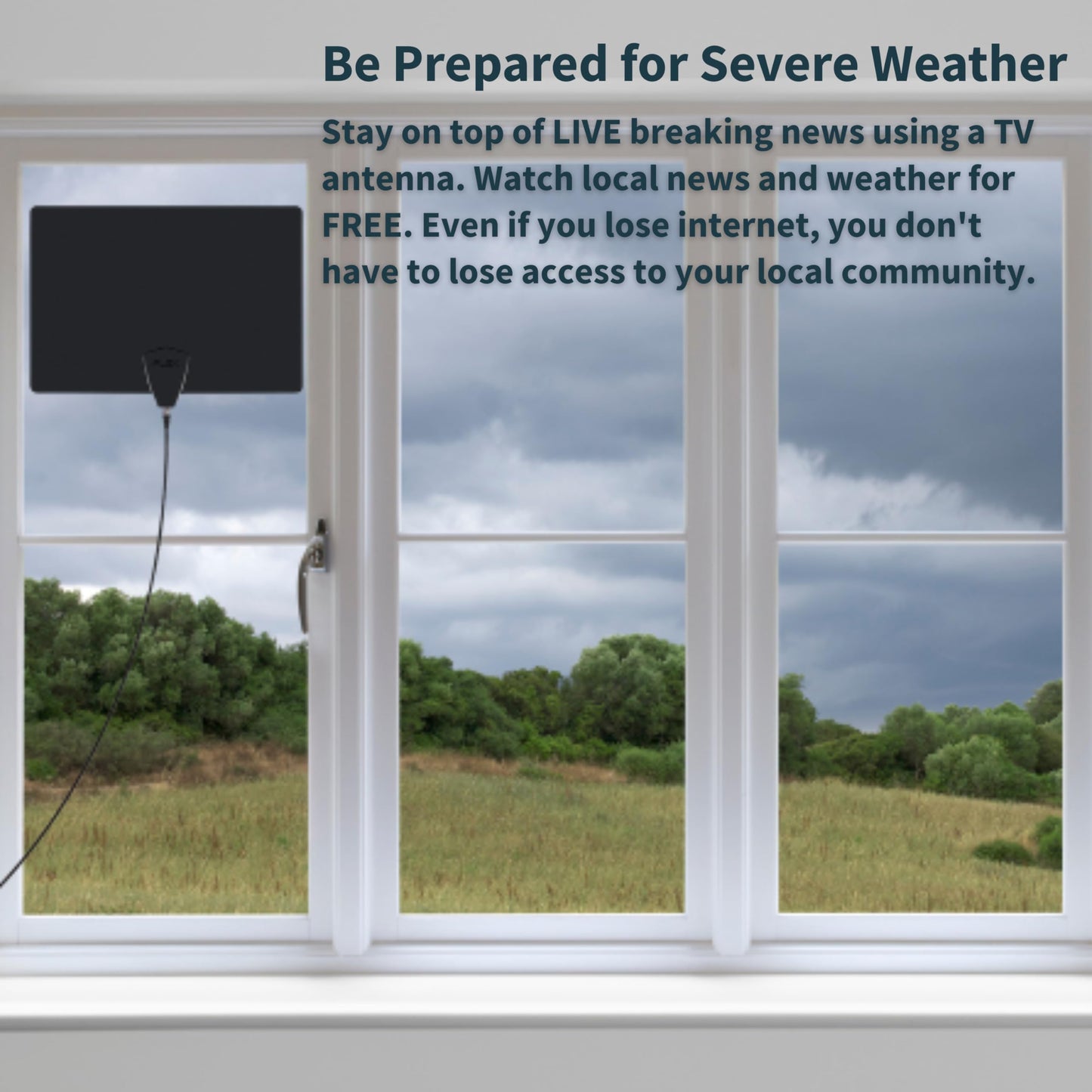 Antennas Direct ClearStream Flex Amplified Indoor TV Antenna, UHF VHF, Multi-Directional, Reversible, 50+ Mile Range - w/Jolt Switch Amplifier